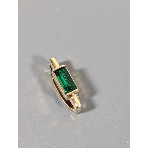 Keep Collective May Birthstone Green Baguette Gold Tone Slide Charm NEW - Picture 2 of 5